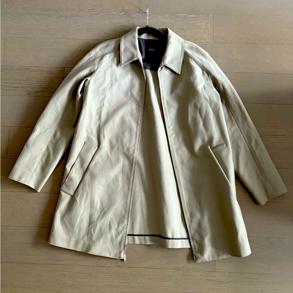 Theory Trench Coat - Pale Green